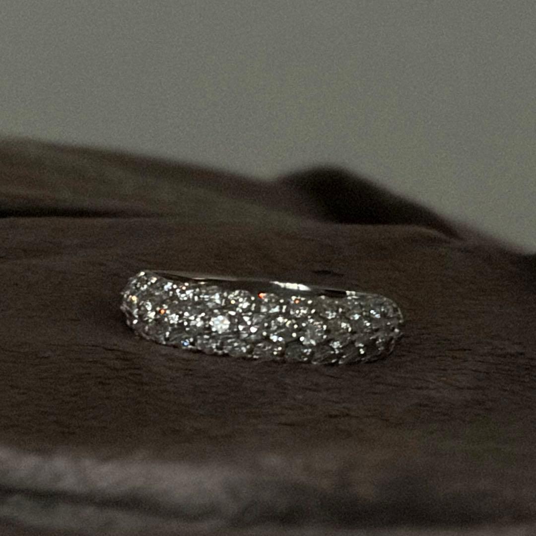 pt900 ダイヤモンドパヴェリング Pt900 1.0ct H-SI ダイヤモンド パヴェ リング 指輪 プラチナ 重ねづけ