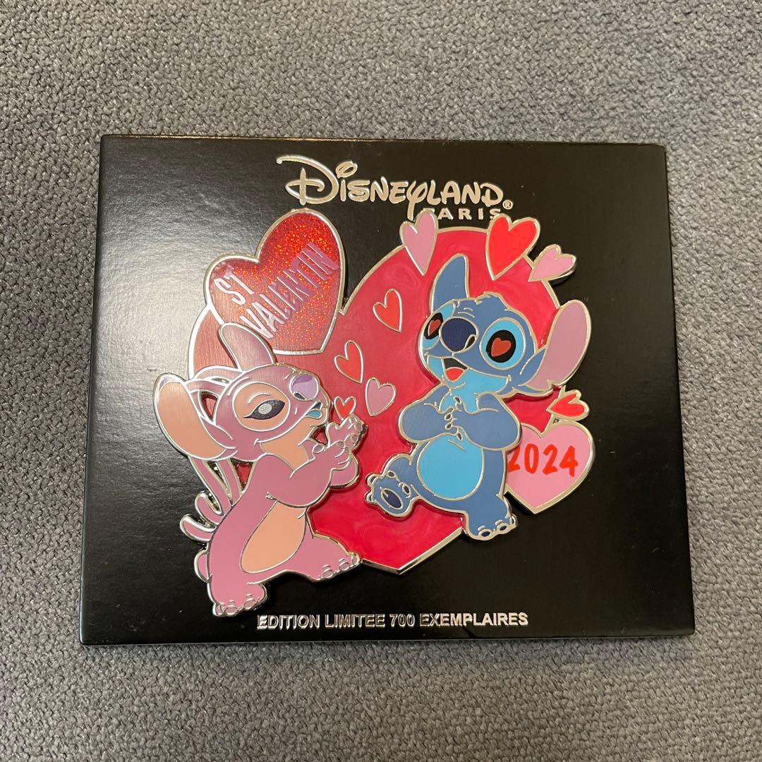 スティッチ エンジェル パリディズニー ピンバッジ バレンタイン LE700