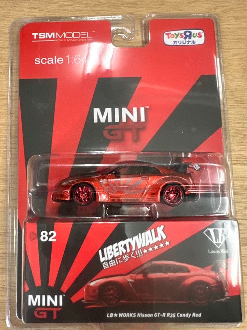 MINIGT ミニGT　トイザらス限定　LBWK　日産GT-R　キャンディレッド 1/64スケール MINI GT「LB-WORKS NISSAN GT-R R35 Type2 Rear Wing