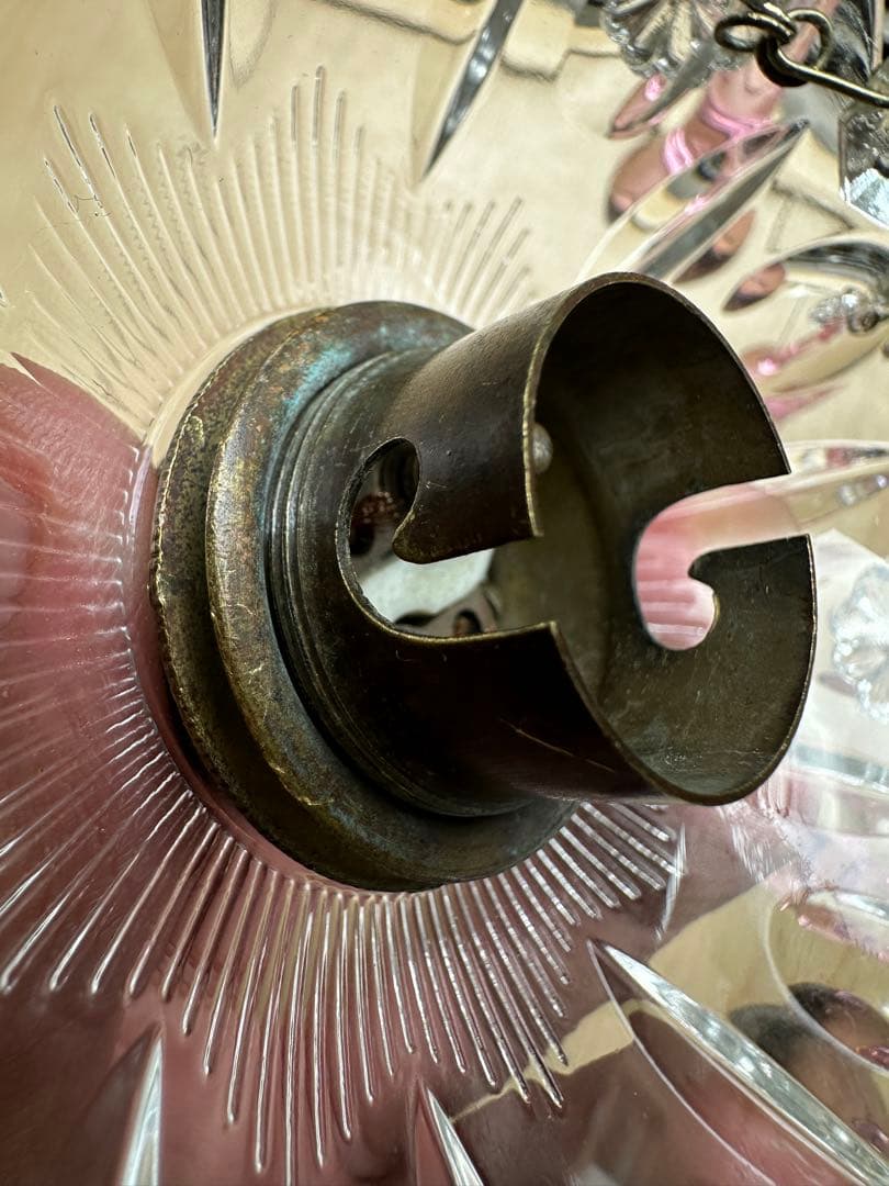 20's フランス アンティーク ピンクムラーノガラスの可愛いミニ