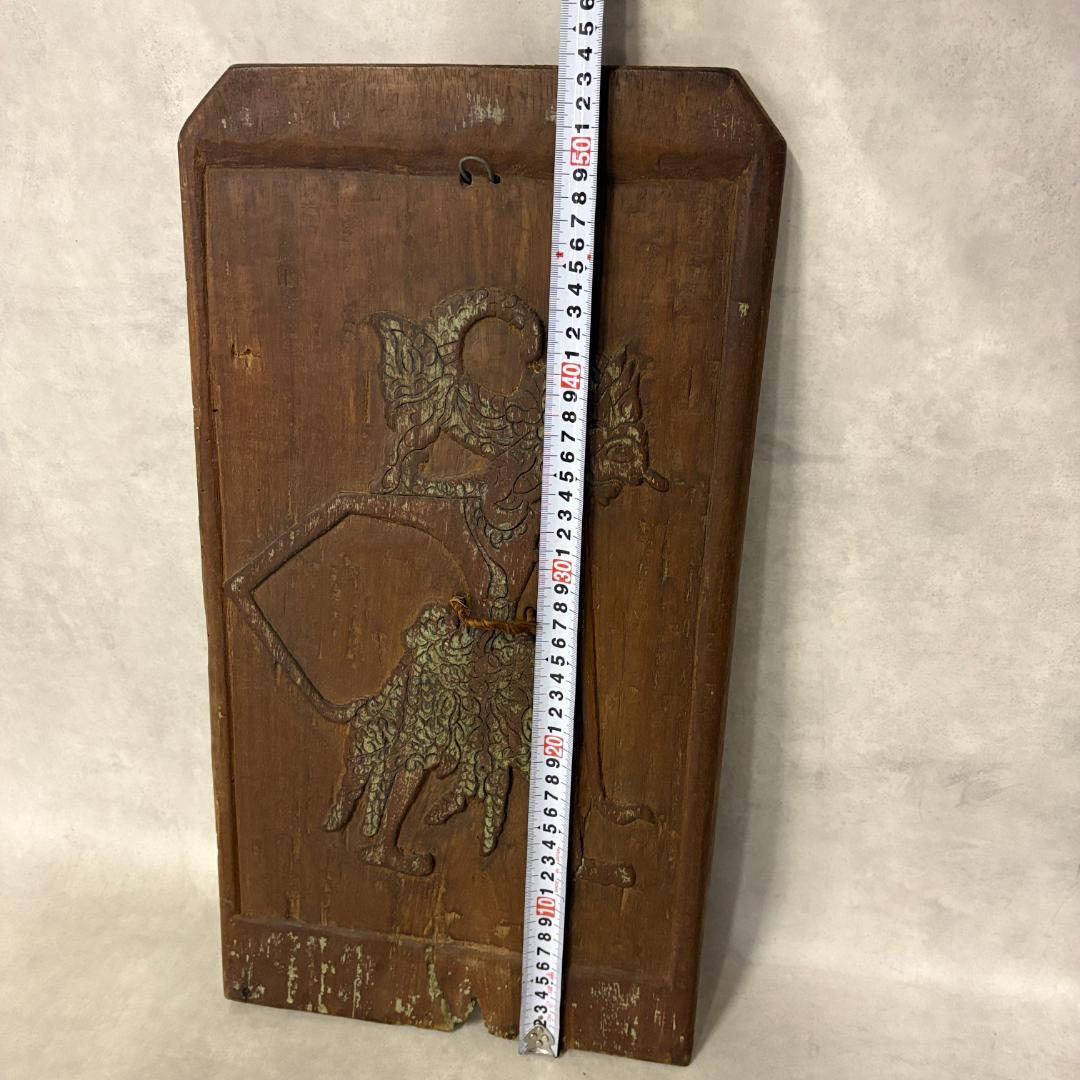 インドネシア伝統木彫パネル ワヤン アンティーク壁掛け 民芸アート