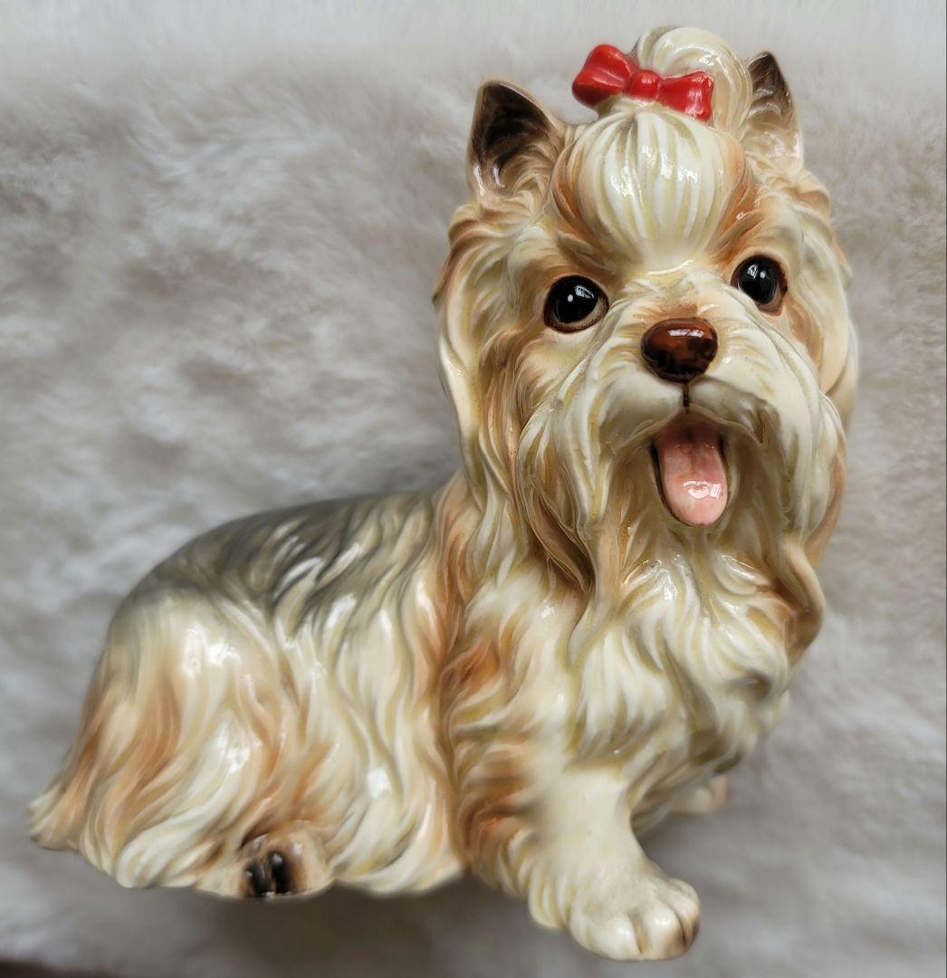 加藤工芸 ヨークシャーテリア 陶器 置物 可愛い ビンテージ 犬 - メルカリ