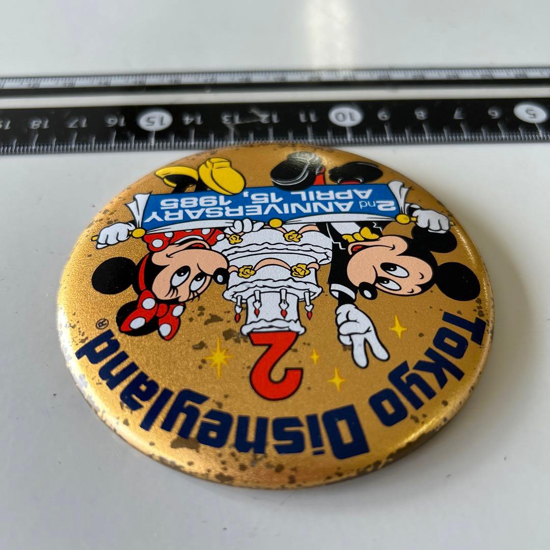 東京ディズニーランド2周年記念 缶バッジ 他2個セット まとめ売り