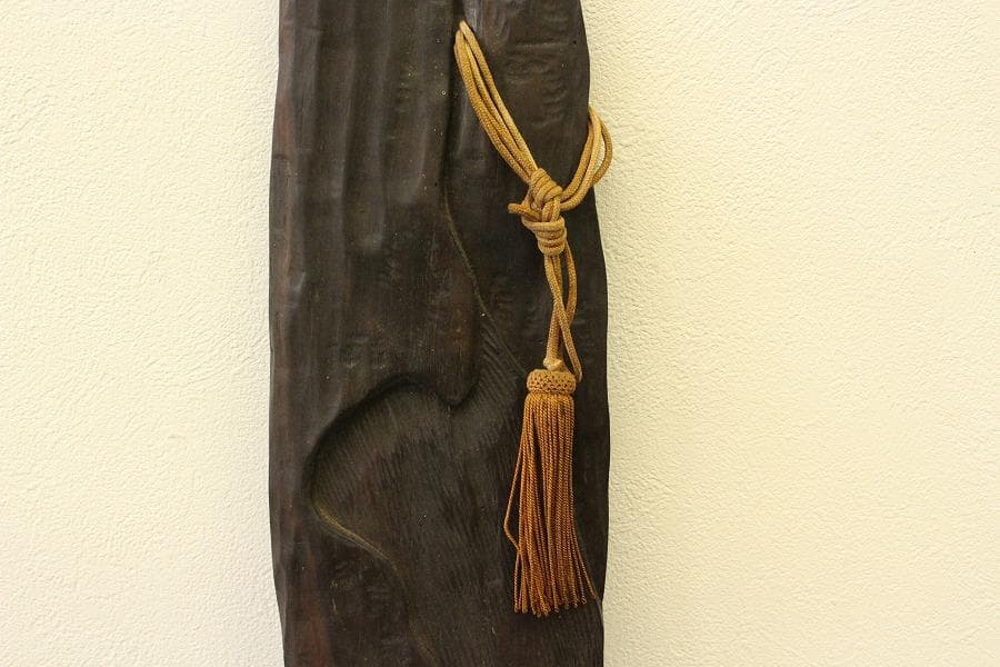 唐木 紫檀 刻 瀧 柱掛 書家旧蔵品(LC337) - メルカリ