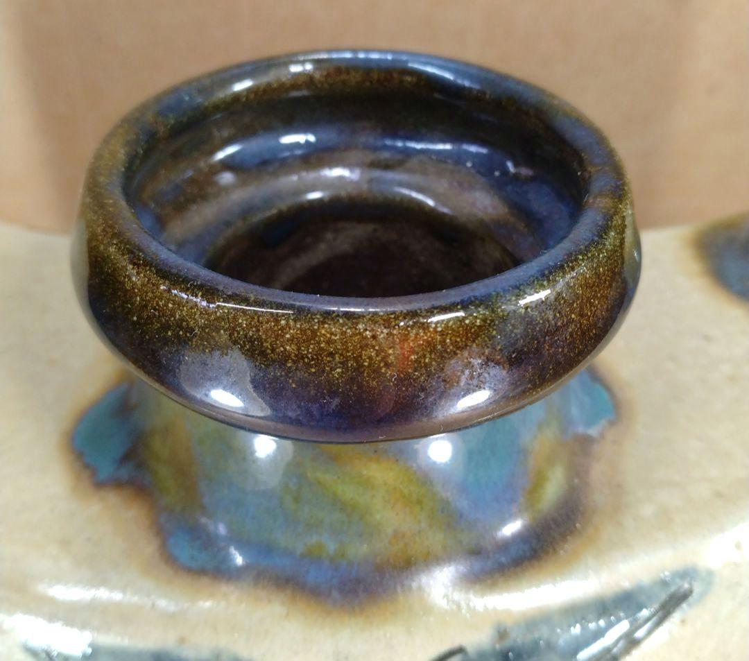 れれれ様専用【本物保証】金城次郎 クヮンカミヤー紋抱瓶 共箱 栞 w28