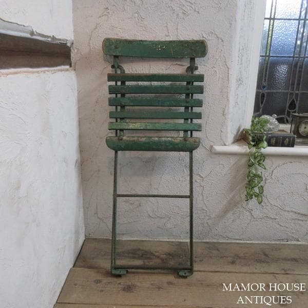 イギリス アンティーク 家具 フォールディングチェア 折り畳み式 英国