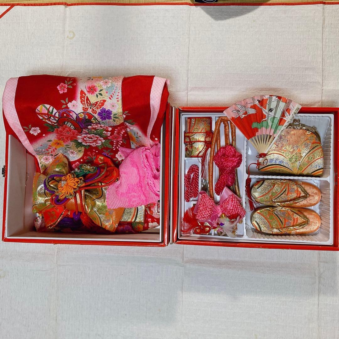 七五三 着物セット 赤 ピンク♡5歳 atak_yojf1489