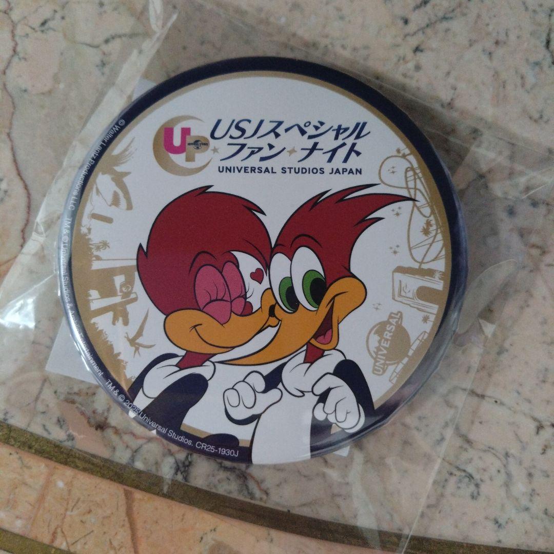 USJスペシャルファンナイト ウッディ・ウッドペッカー 缶バッジ - メルカリ