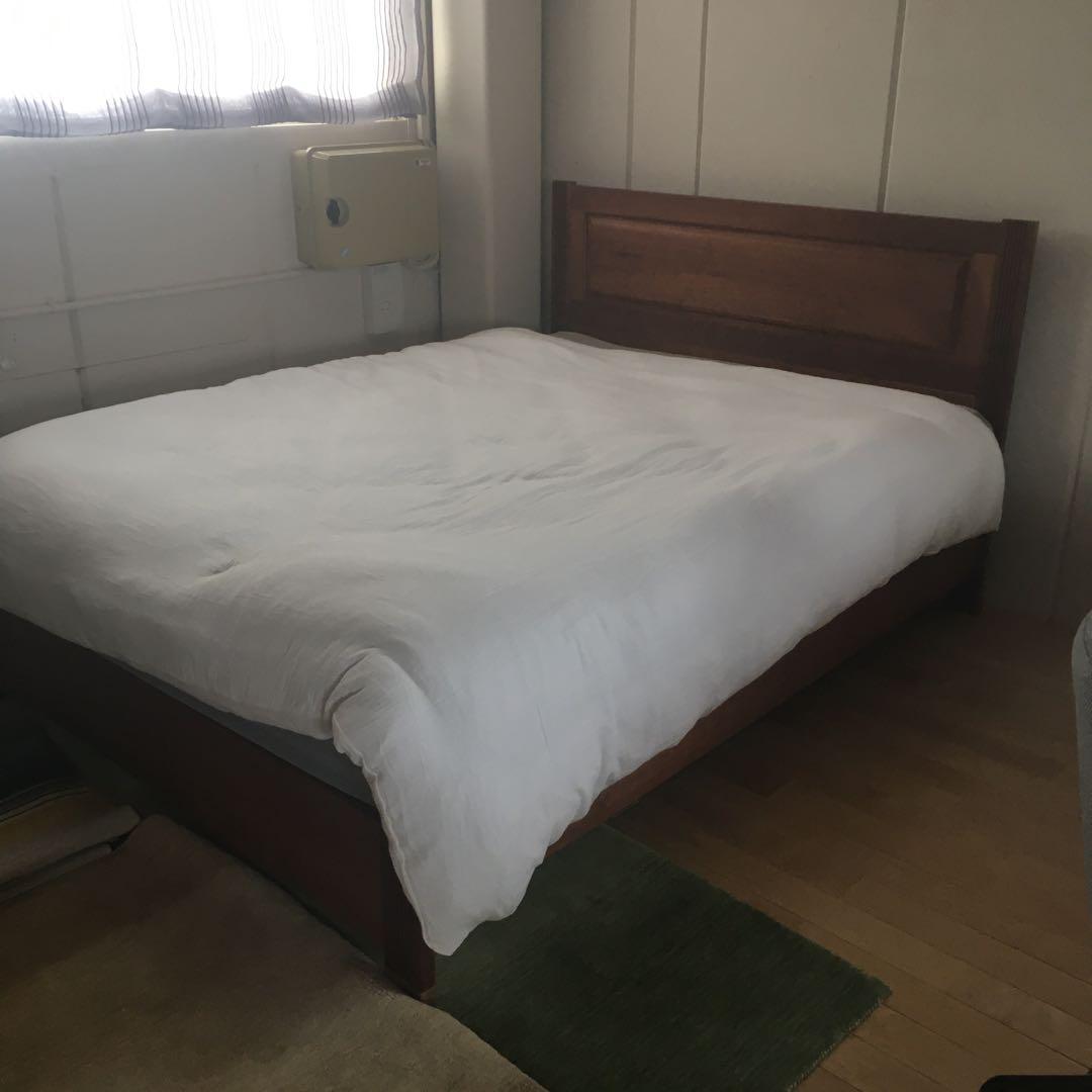 クリビーレ　別注ベッドクイーンサイズ　ブラックチェリー材 クイーンサイズ】コルツ ブラックチェリー【マットレス別売り】【組立