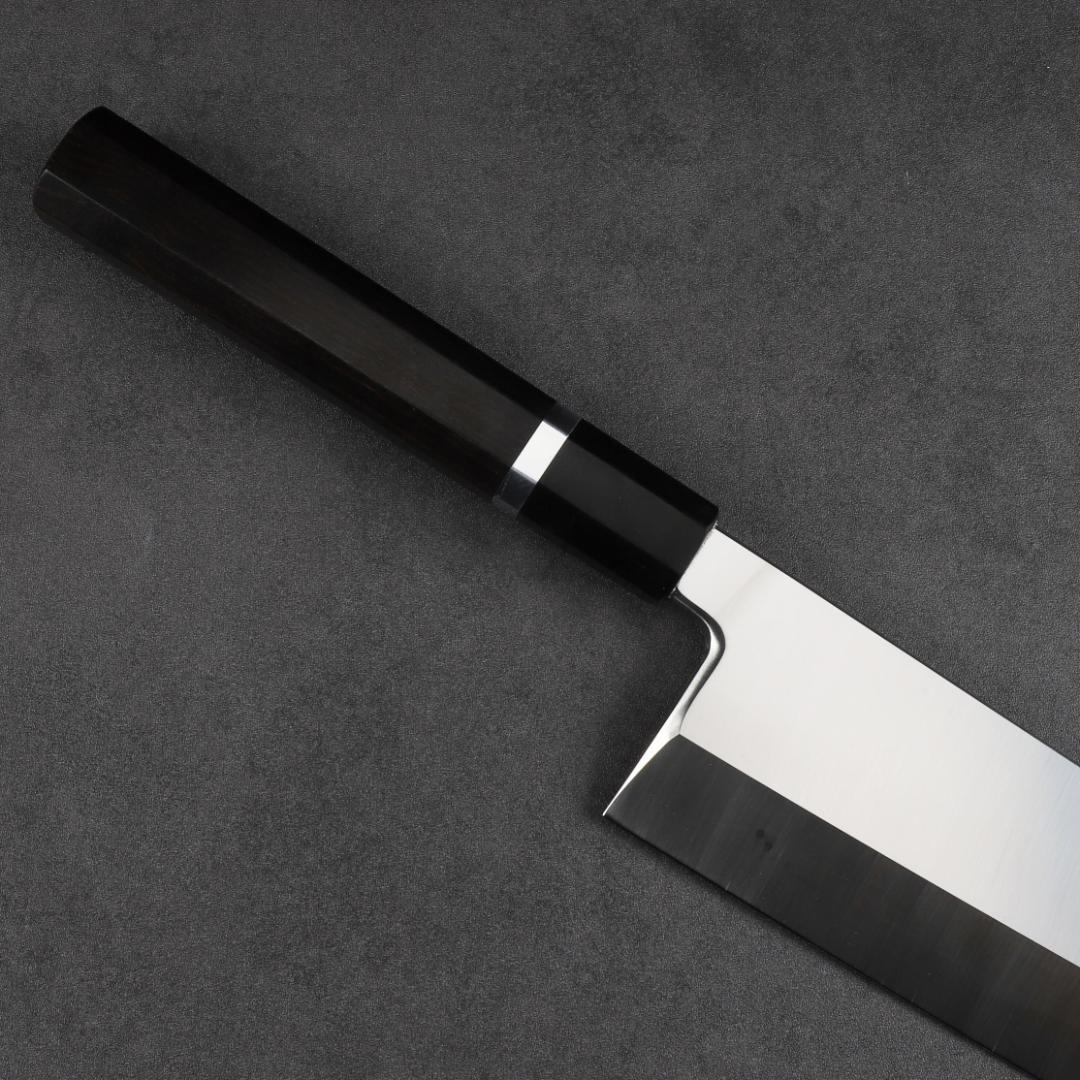 7270 梵静刃物 究極の出刃包丁 尺 刺身包丁 黒檀黒水牛角一本銀巻八角