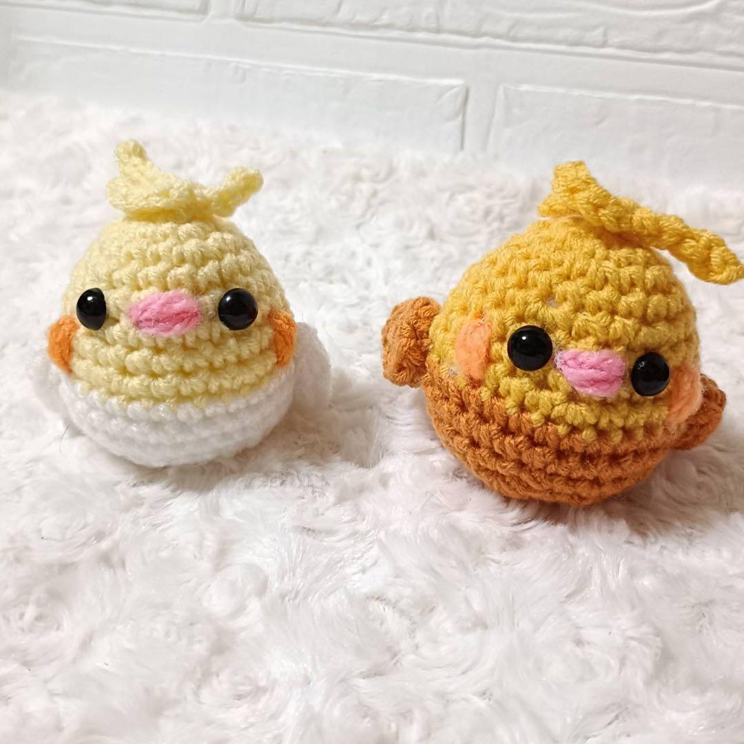 ハンドメイド あみぐるみ 編みぐるみ インコ オカメインコ 鳥 小鳥