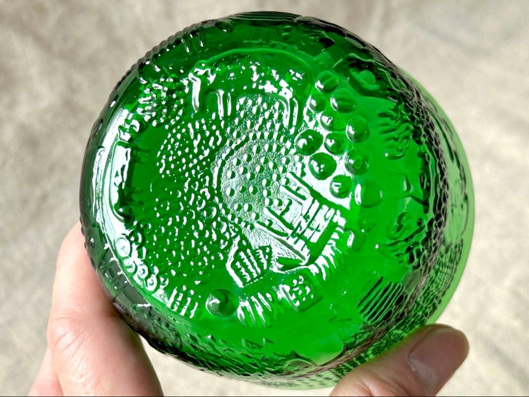 nuutajarvi Fauna(グリーン)ボウル(9.5cm)2つセット