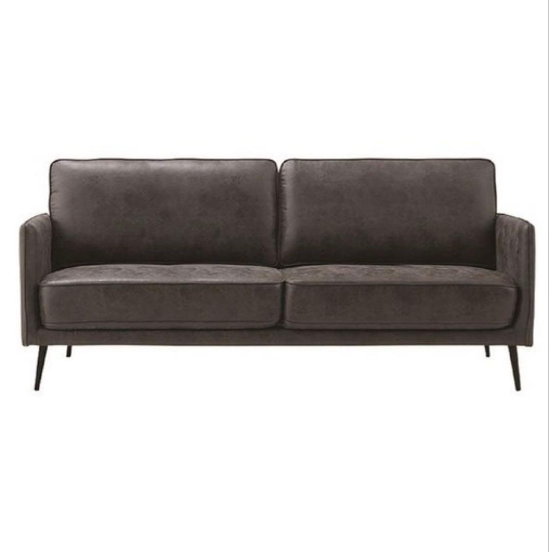 グレー 合成皮革 ソファ　桜屋工業　LS-408 車上渡し】桜屋工業 HOMEDAY ソファ 2人掛 幅1860mm ダークグレー