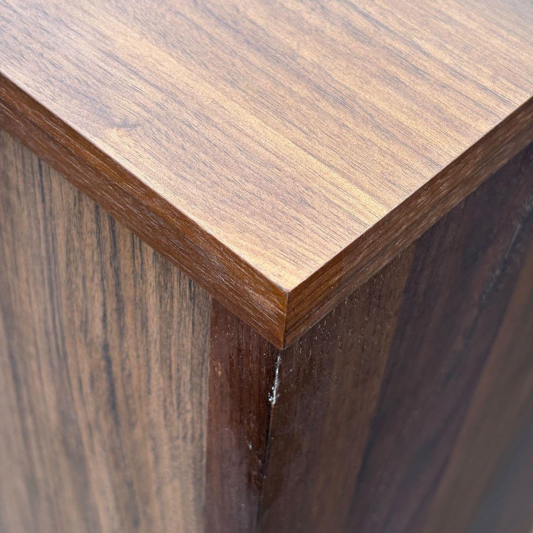 美品】無印良品 廃盤 チェスト ワイド 4段 足付き ウォールナット材