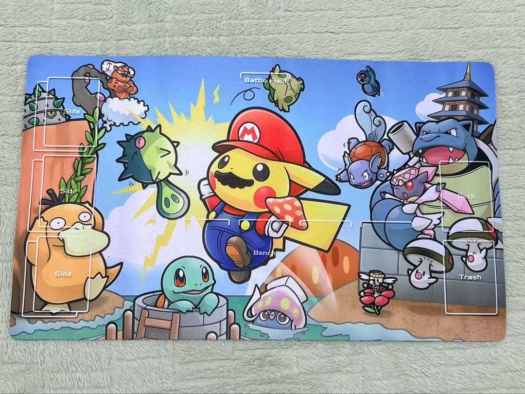 マリオ ピカチュウ マウスパッド プレイマット - メルカリ