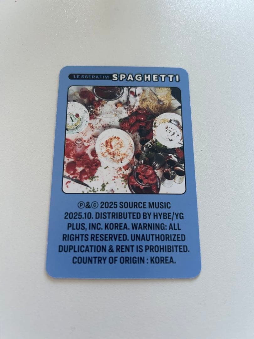 カズハ LE SSERAFIM SPAGHETTI カード - メルカリ