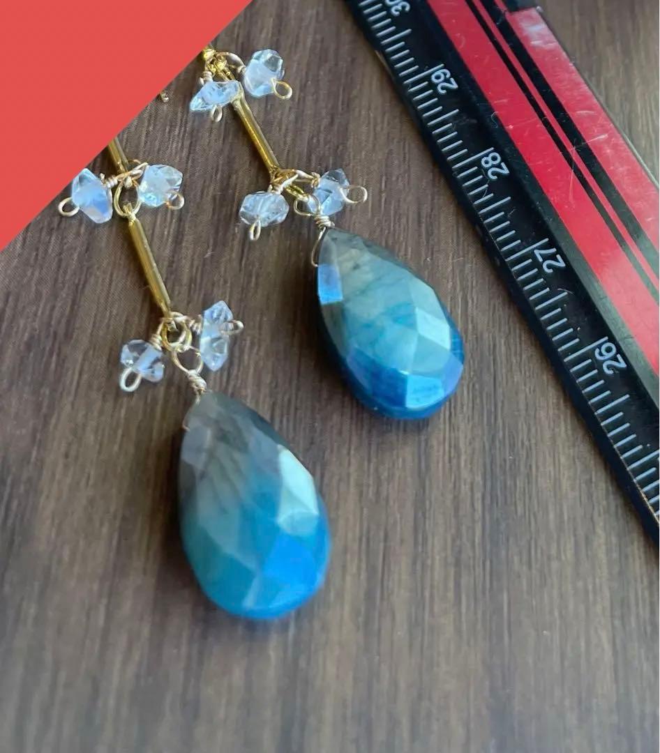 10 ドイツ製カボション×お花や蕾のピアスorイヤリング