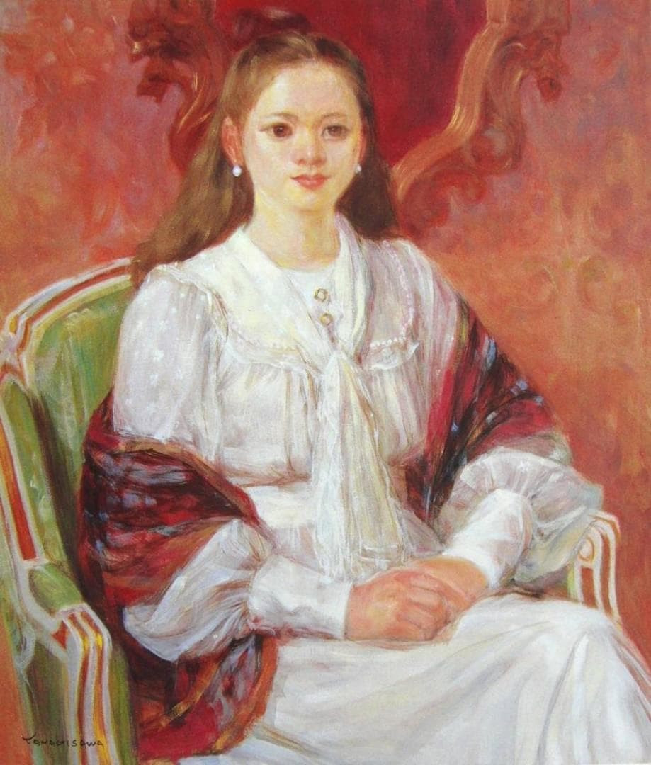 柳沢淑郎、「ひととき」、厳選、希少画集・額装画、人気作品、新品高級