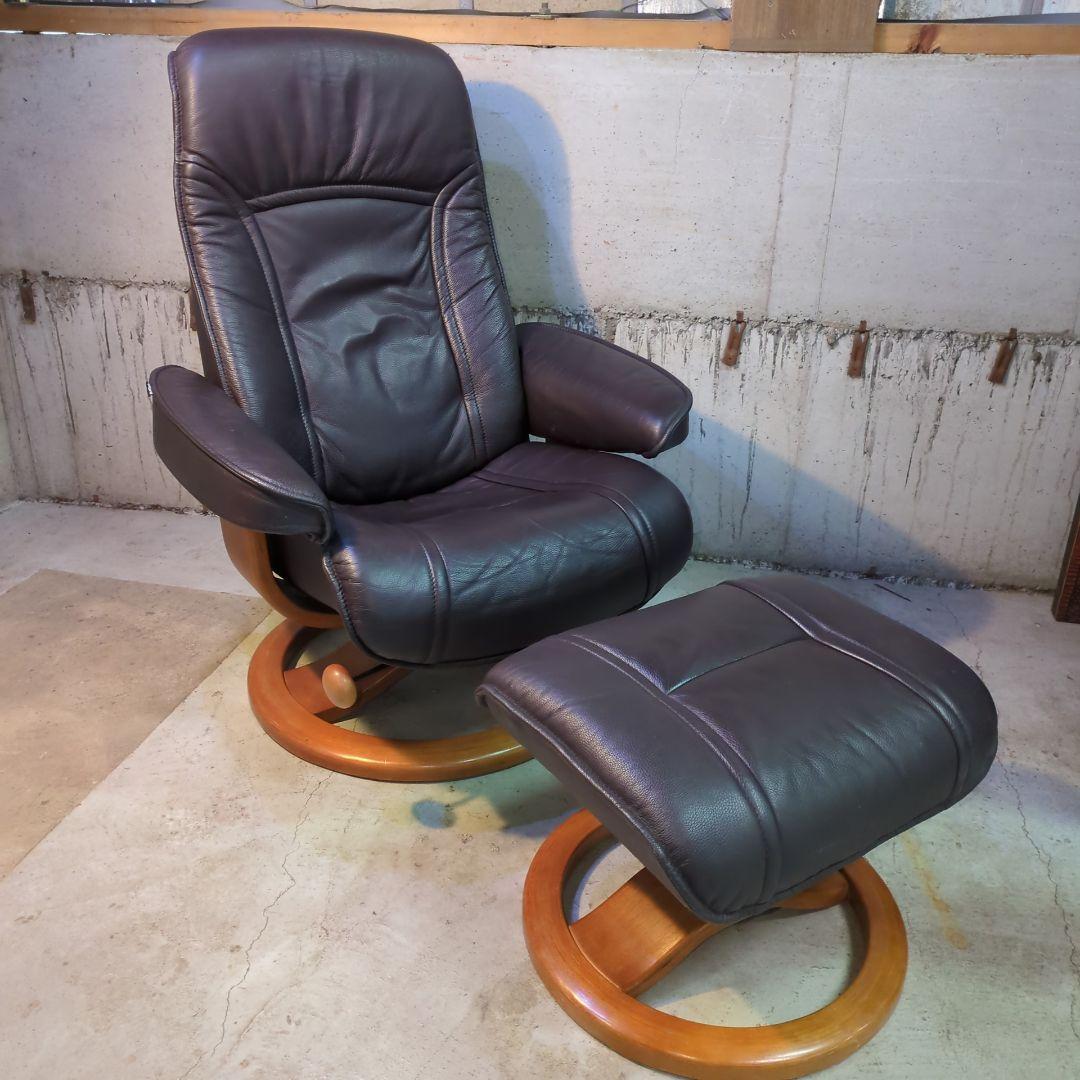 牛革 Hjellegjerde イエリアーダ オットマン付リクライニングチェア g226878804.1.gif