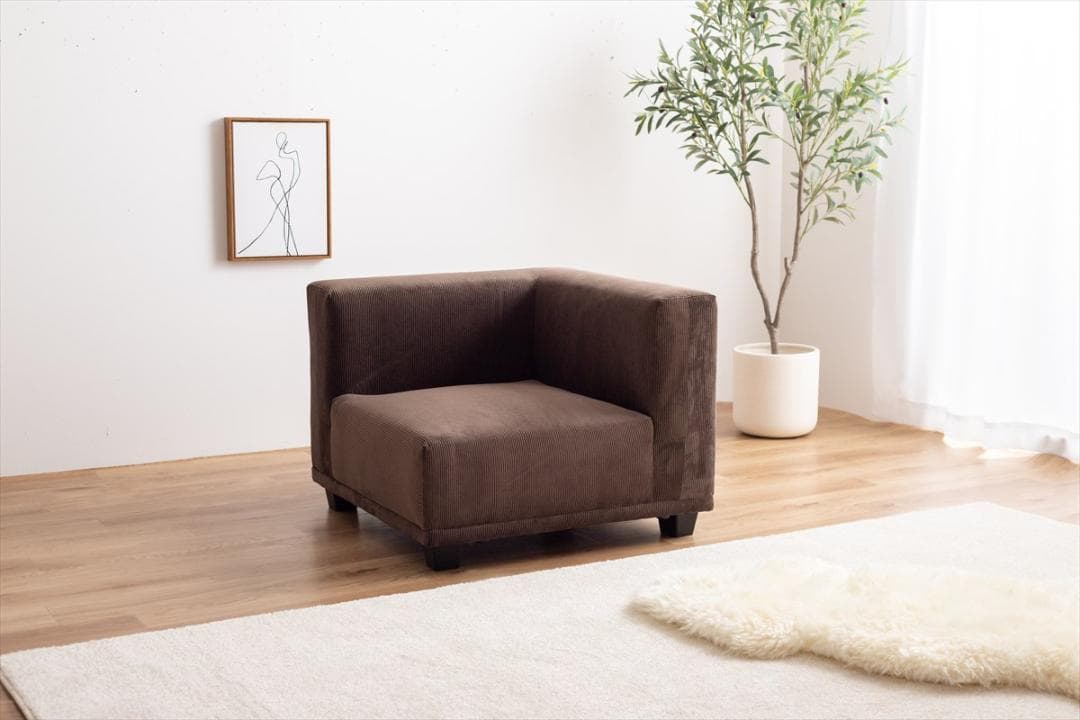 送料無料】Sucre コーナーソファ 天然木フレーム Sバネ