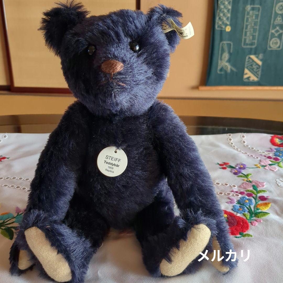 Steiff テディベアダークブルー35 - メルカリ