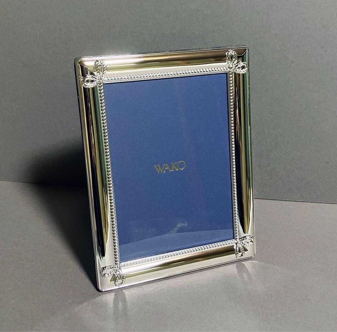 銀座和光 写真立て フォトフレーム フォトスタンド リボン 2L 大サイズ