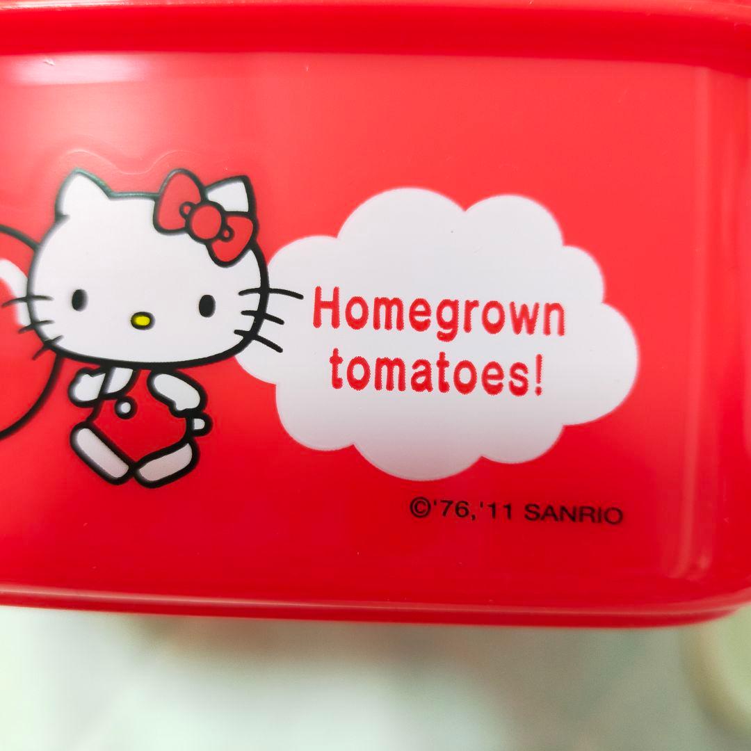 HELLO KITTY 2011年製　ランチボックス　レトロ弁当箱　ピクニック OSK（オーエスケー） お弁当箱 1段 ハローキティ サクラ 500ml 仕切り