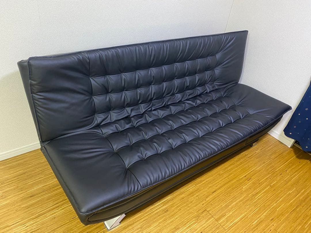 黒色ソファベッド to meet ソファー ネロ2 ブラック 2人掛け ソファ 二人掛け コンパクト