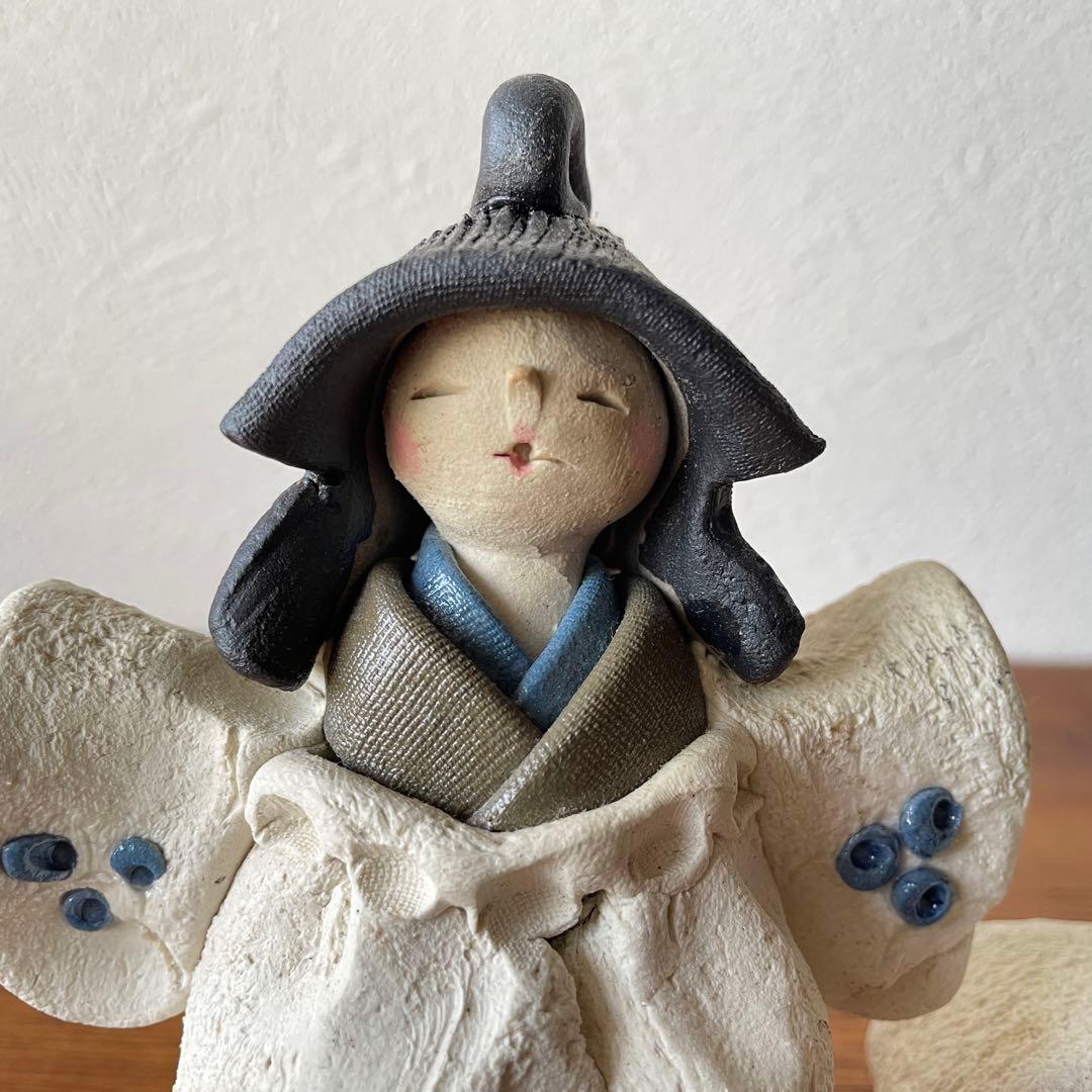 希少 陶器 焼き物 水野雅子 作家作品 雛人形 瀬戸焼 伝統文化 芸術 民