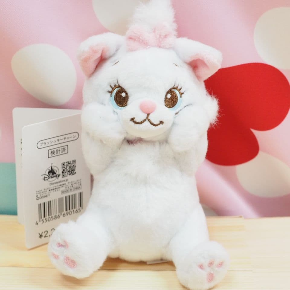 ディズニーストア おしゃれキャット マリー ぬいぐるみ キーホルダー