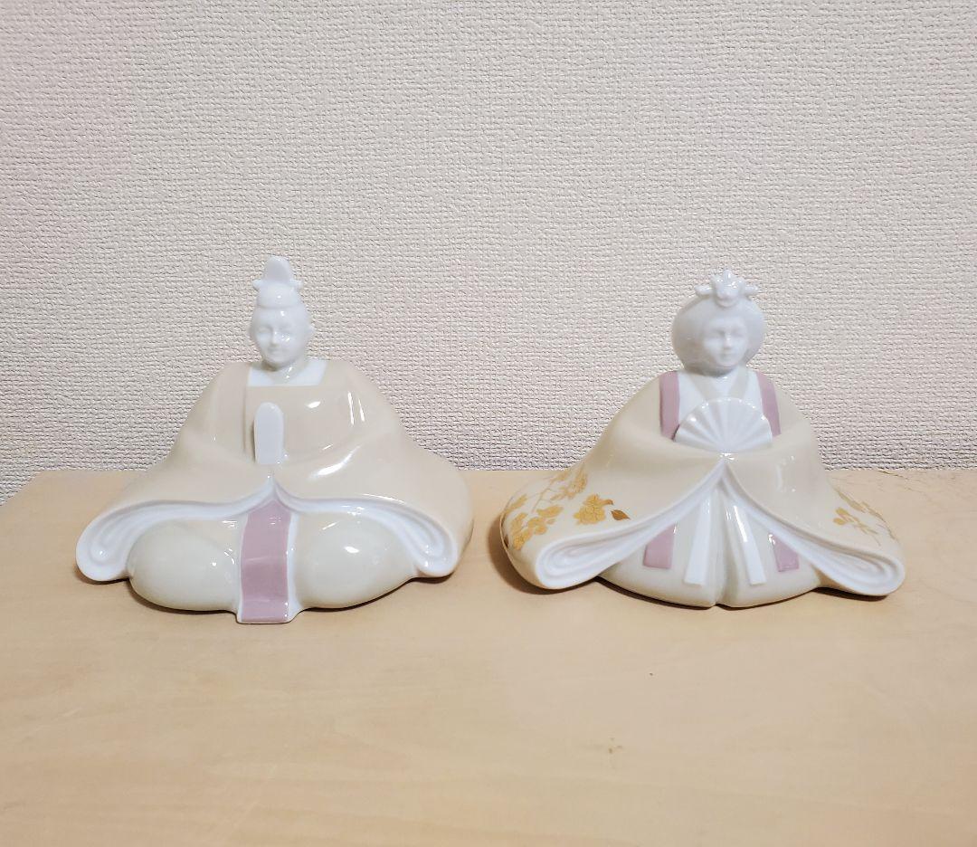 新品 陶磁器 製雛人形 くすみカラー ゴールド装飾 韓国風 雛人形 コンパクト 新作 2026年 おしゃれ お雛様 雛 ミニ ひな人形