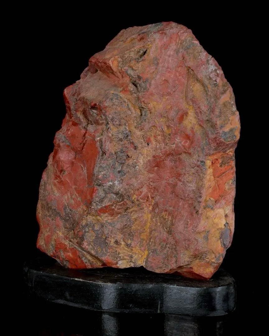 佐渡 赤玉石 赤石 碧玉 台座付 1.4kg 水石 鑑賞石 天然石 盆石 飾石