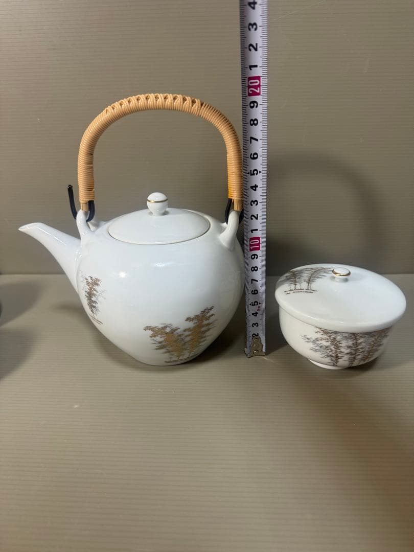 2301 深川製磁 茶器セット 急須2客 湯呑蓋付13客