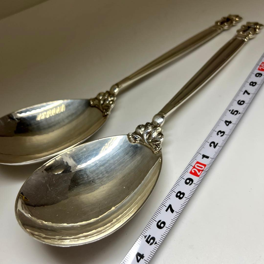 ジョージジェンセン　特大サービングスプーン2本228g東Y7-0917⭐︎2F fit=scale-down,w=1200