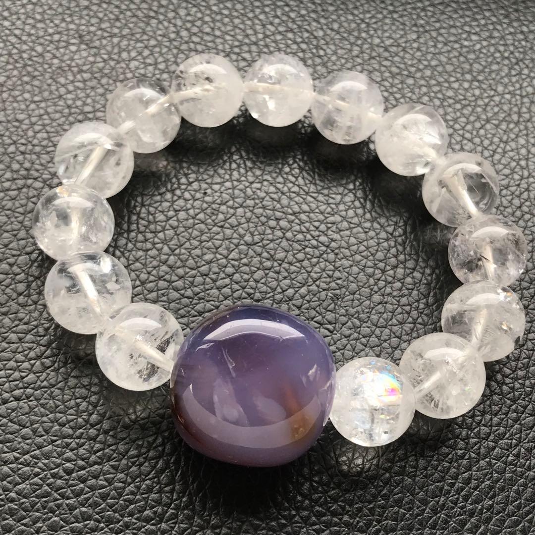 紫桜瑪瑙とホワイトファントム❣️16.5cm