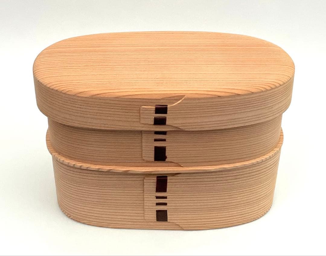 柴田慶信商店　こまち弁当箱　二段　未使用 白木 こまち弁当箱 一段 二段 | 柴田慶信商店 秋田県大館市