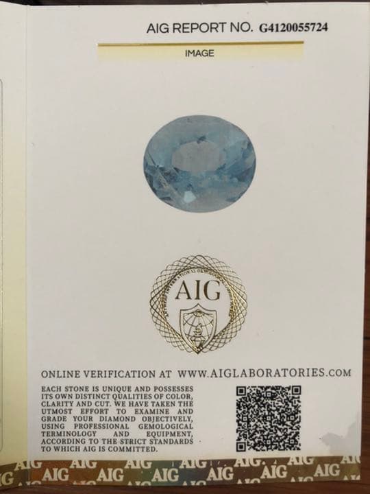 天然石 アクアマリン ルース 4.62ct