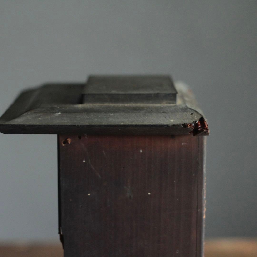 古い 木製 厨子 虫喰いあり 仏教美術 古道具 アンティーク オブジェ