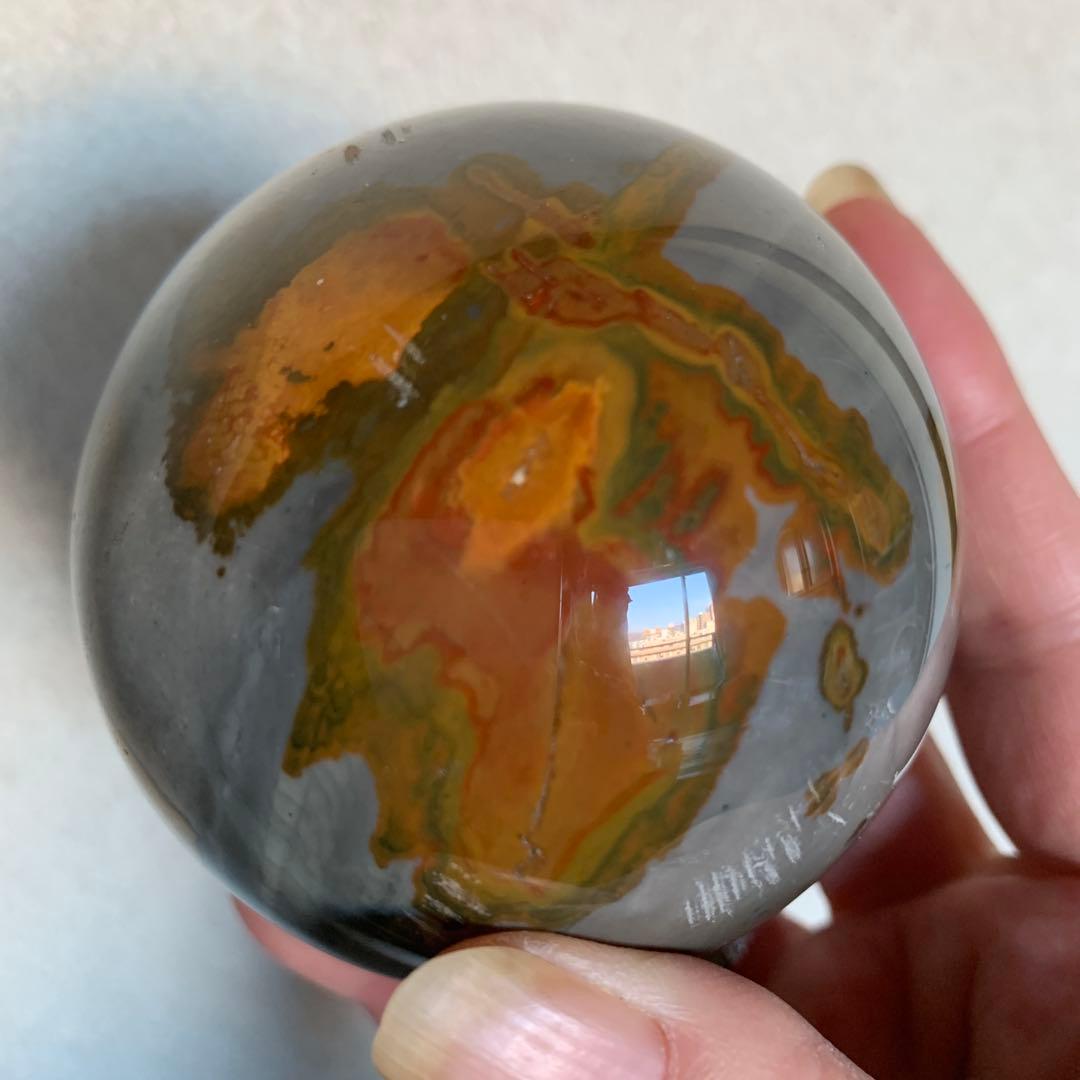 激レア！マダガスカル産オーシャンジャスパー大玉70.1mm まるで絵画の