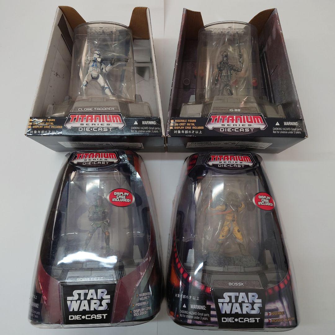 スターウォーズ　タイタニウムフィギュア 4点セット　Star Wars 並行輸入品】 在庫処分 スターウォーズ デラックスフィギュアプレイ