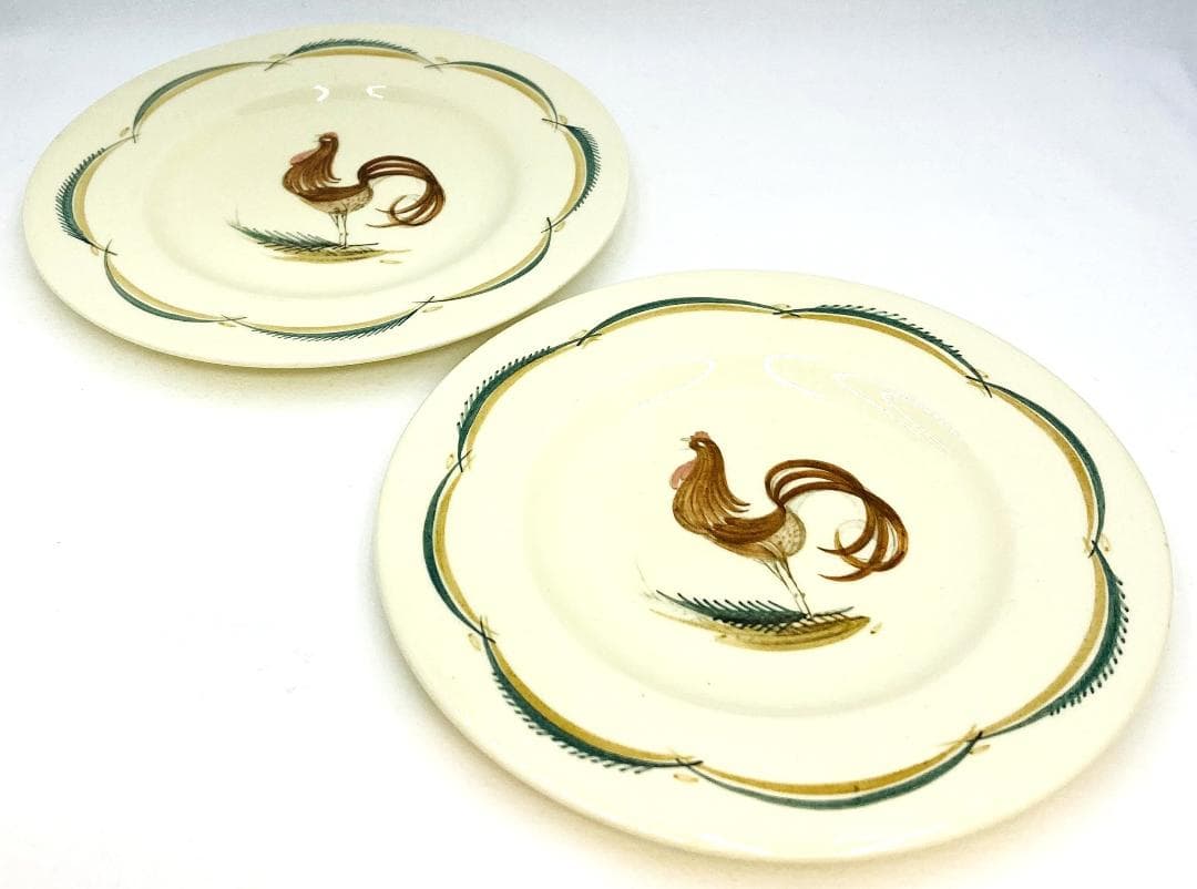 ルースター【レアパターン】サイドプレート 英国 アースンウェア スージークーパー イギリスから届いたアースンウェアのお皿、スージークーパーのプレート