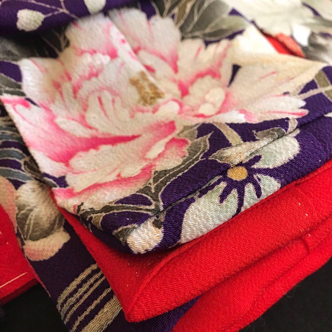 市松人形 12号 着物 セット アンティーク 縮緬 刺繍 帯 ＊ 大正 - メルカリ