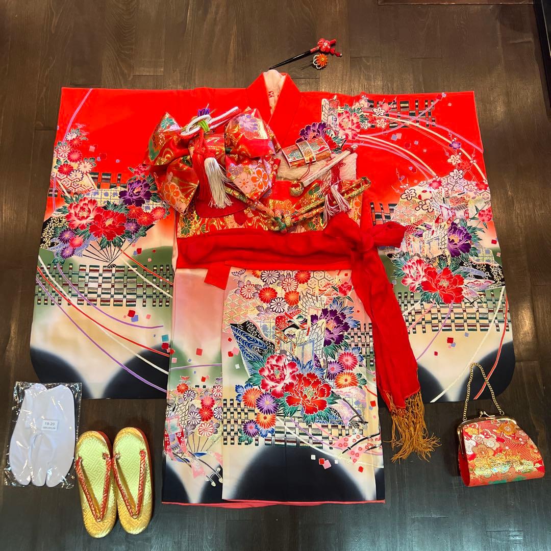 アンティーク 七五三 七歳 着物 作り帯 草履他小物一式 フルセット 御所車 絹 楽天市場】＼マラソン最終日／ 七五三 草履 バッグ 作り帯 セット 7歳