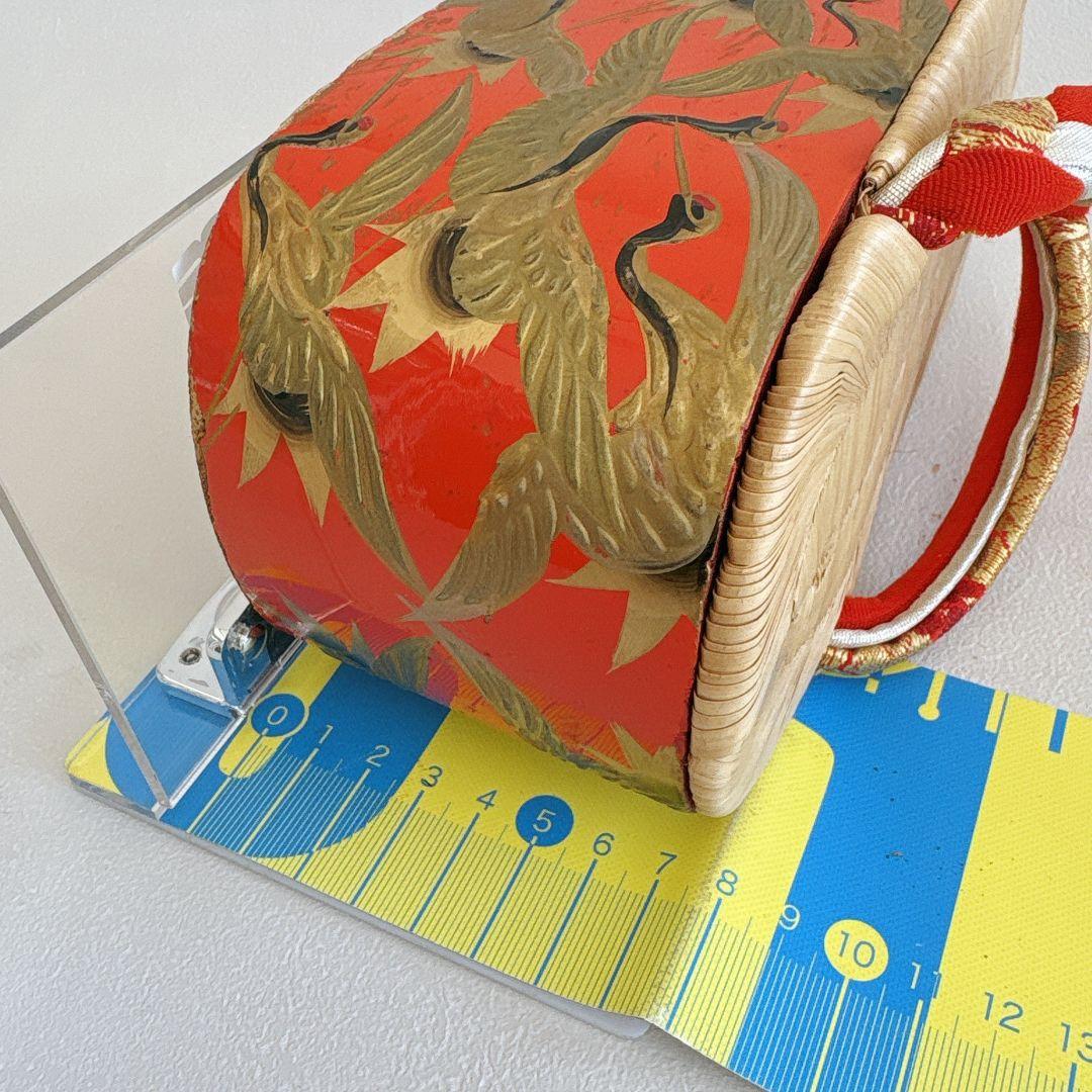 七五三 7歳女の子 ぽっくり 20cm 鶴 鼻緒三つ編み 中古品 61255