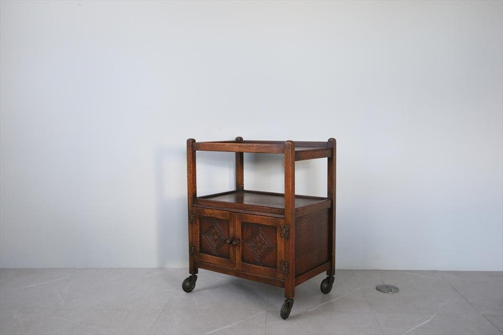 英国アンティーク木製キッチンワゴン/トロリー/サイドテーブル机(91-45) ティートロリー・ワゴン | camori アンティーク家具・ヴィンテージ家具