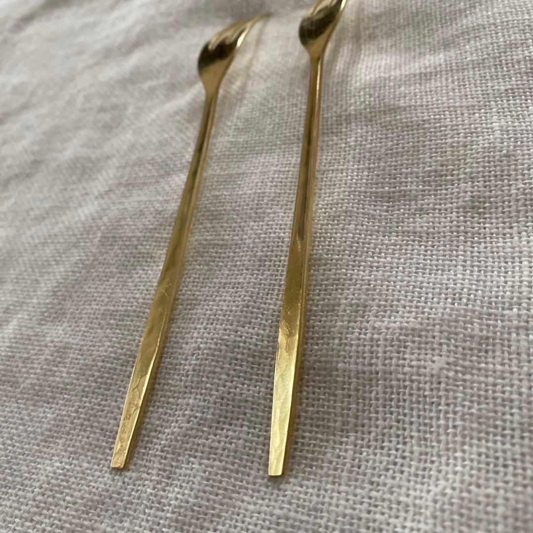 佐藤祐子　YUKO SATO 真鍮フォーク　2本セット