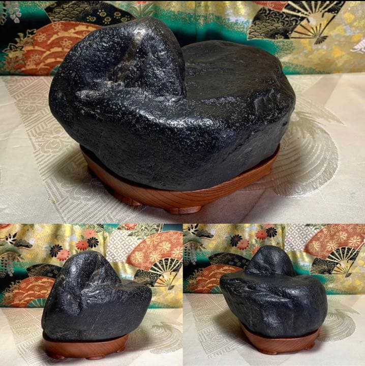 姉川梨地石 横18.5×高13×奥行15(cm) 3.74kg  水石 盆栽