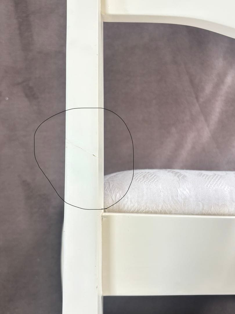 デスク＆チェアセット】※大阪府箕面市 猫脚 姫系 ネイル サロン ホワイト