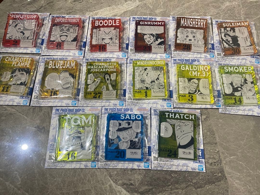 ワンピースベースショップ アクリルブロックチャーム賞 まとめ売り 15