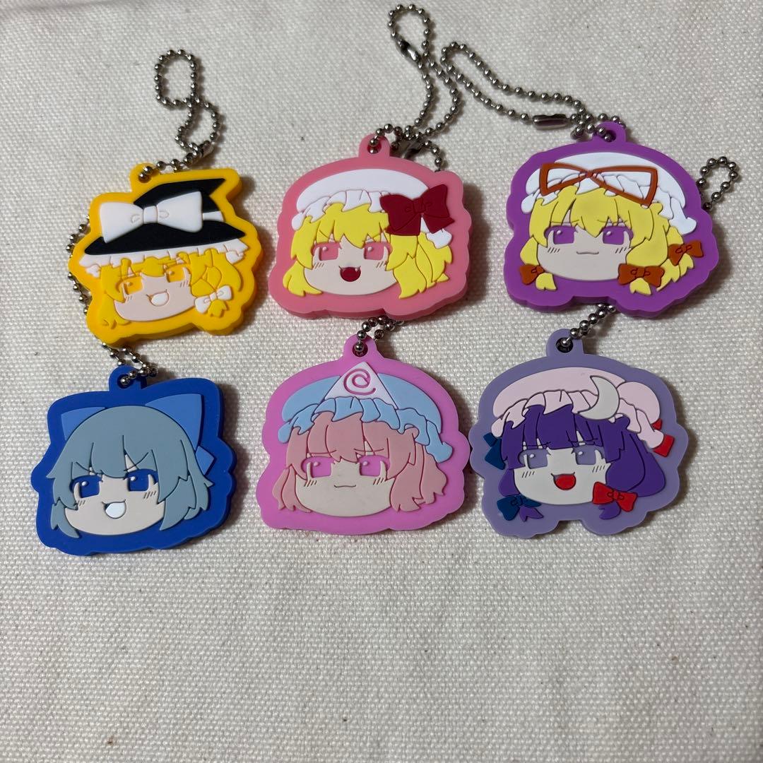 東方Project ゆっくりラバーキーホルダー 6個セット - メルカリ